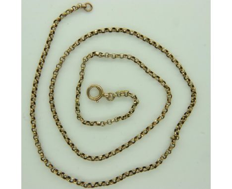 9ct gold chain, L: 40 cm, 3.0g. UK P&amp;P Group 1 (£16+VAT for the first lot and £2+VAT for subsequent lots) 