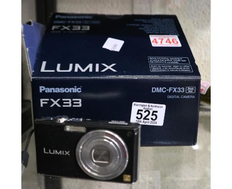 Panasonic Lumix FX33 camera with charger. UK P&amp;P Group 2 (£20+VAT for the first lot and £4+VAT for subsequent lots) 