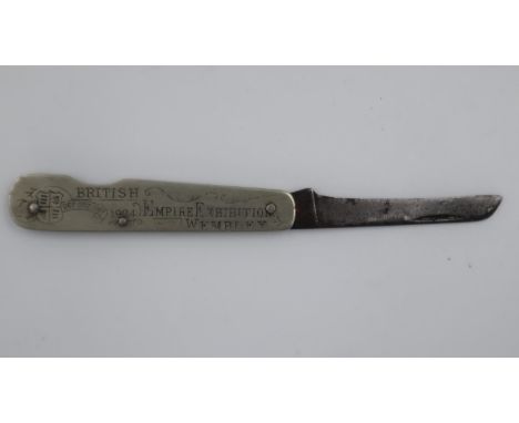 Single blade penknife for the 1924 Empire exhibition, Wembley. UK P&amp;P Group 0 (£6+VAT for the first lot and £1+VAT for su