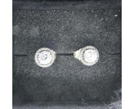 Boxed Pandora silver earrings. UK P&amp;P Group 1 (£16+VAT for the first lot and £2+VAT for subsequent lots) 