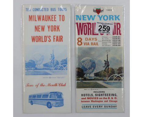 Bus and train timetable for the New York World Fair. UK P&amp;P Group 0 (£6+VAT for the first lot and £1+VAT for subsequent l