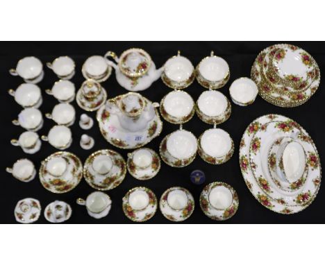 Royal Albert 'Old Country Roses' tea service 72 pieces, mainly seconds quality, no chips or cracks. Not available for in-hous