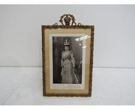 Signed Coronation Portrait of Queen Alexandra, 1902. A full length portrait of Queen Alexandra (1844-1925), Queen consort of 