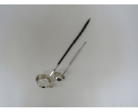 A toddy lifter and a punch ladle