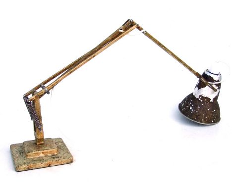 A Herbert Terry design Anglepoise two-step base lamp in original scumble glaze finish.