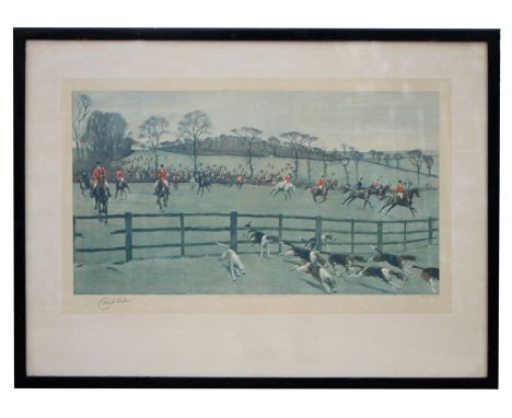 Cecli Aldin (British 1870-1935) - The Whaddon Chase - Alfred Bell &amp; Co Ltd 1925 photo lithographic coloured print with bl