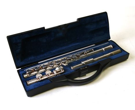 A Buffet Crampon &amp; Cie Paris silver plated flute, cased.
