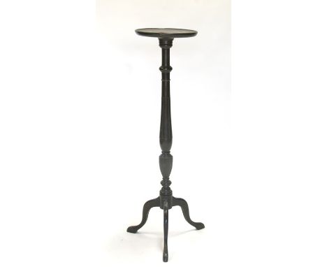 A set of painted pine coat hooks; together with a mahogany torchere; and an early 20th century oak standard lamp (3).