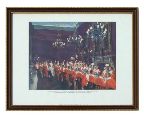 Alfred R Thomson RA (British 1894-1979) - A Dinner Given to Colonel J G Lowther by  the Gentlemen of the White Collar at Alth