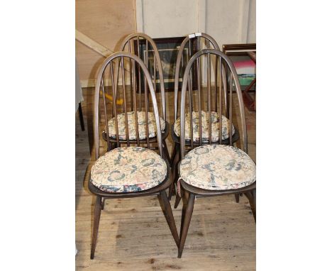 A set of four vintage Ercol chairs (As found)unable to post 