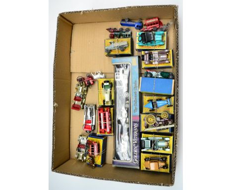 Matchbox Models Of Yesteryear Y8 Morris Cowley, Y9 Fowler Showmans Engine, Y6 Bugatti, Y4 Bentley, Y6 Steam lorry, Y12 Horse 