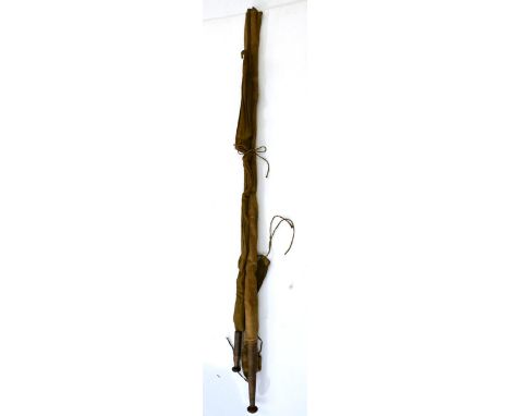 Two Split Cane Fishing Rods - Allcocks 2pce 'Light Caster' and an unnamed 3pce rod 