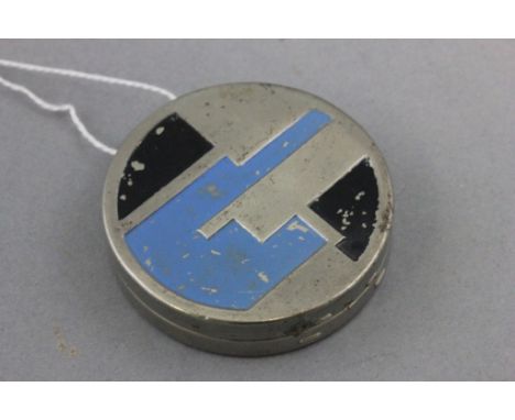 Art Deco Mul-koh Compact with Geometric Enamel Design