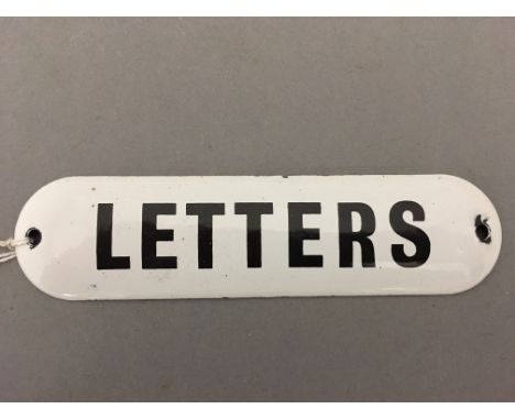 Vintage Enamel ' Letters ' Sign