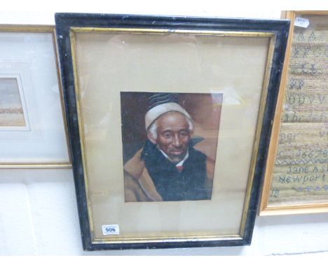 An oil painting, portrait of Afro-American man