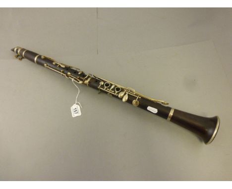 A rosewood clarinet, by S A Chappell, sole agent, 52 New Bond Street, London 