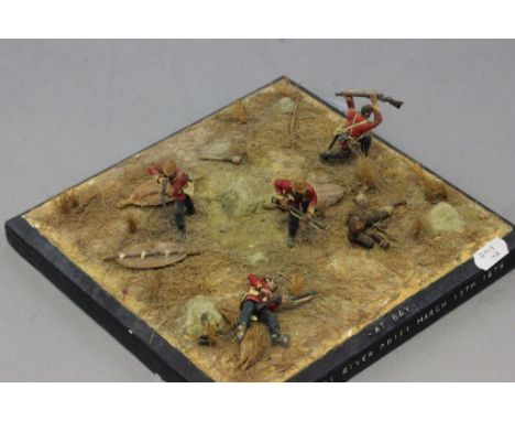 Model with lead soldiers of Intombi river drift March 12th 1879