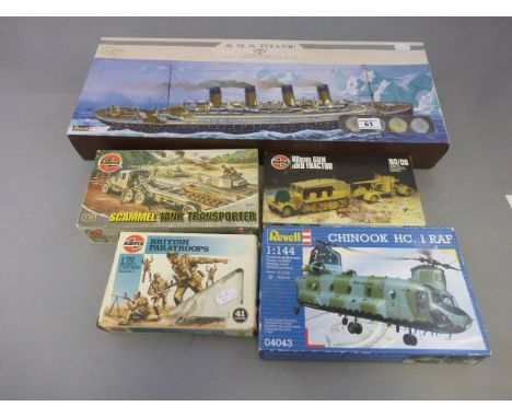 Revell RMS Titanic Model Kit plus Three other Airfix Kits and a Revell