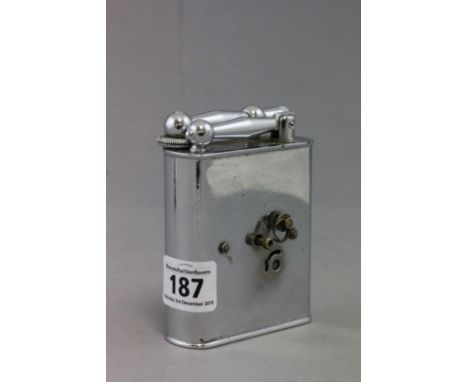 A novelty table lighter with integral clock