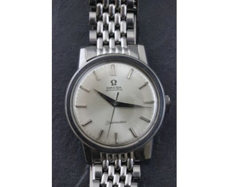 Gents stainless steel Omega Automatic Seamaster with sweep second hand and original stainless steel strap
