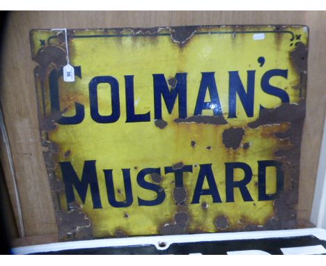 Vintage ' Colemans Mustard ' Enamel Sign