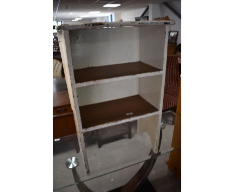 A rustic painted bathroom or similar shelf unit, approx height 79cm