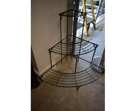 A metal plant stand