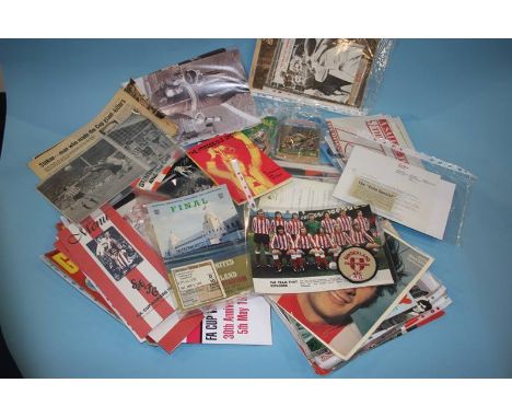 Large collection of 1973 FA Cup Final related memorabilia and ephemera, including programmes from all the qualifying matches,