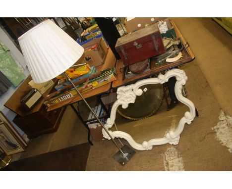 Ornate mirror and a lamp