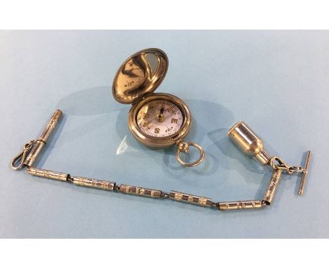 A World War I Officers Compass and a metamorphic watch Albert and a dip pen