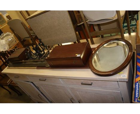 A Fender, candelabra etc.