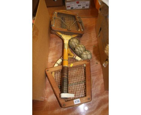 Vintage tennis racquets