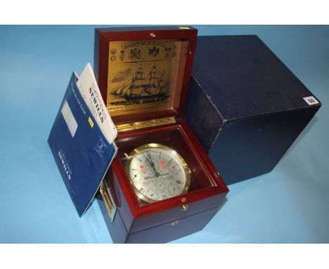 A mahogany Sewill's Ships 'Sea Lord' Chronometer, model number 7406/5971, with box and paperwork