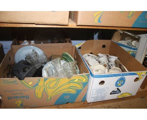 Shelf of assorted glass and china