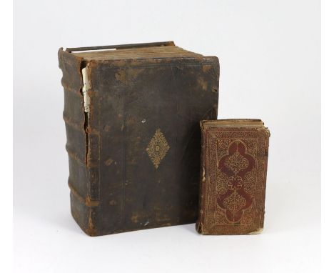 ° ° The Bible in English, 4to, calf, lacking first page of The Communion, bound with The Psalmes, The New Testament, The Whol