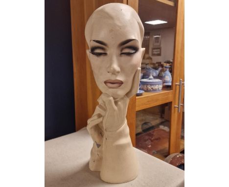 Christian Dior Mannequin Vintage French Fashion Designer Milliner's Bust Model - 46cm high - possibly an Adele Roostein (New 