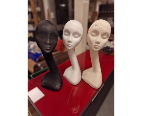 Group of Mannequin Fashion Busts (polystyrene)