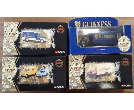 Corgi Guinness-branded Eight Pc Die Cast trucks and vans Set