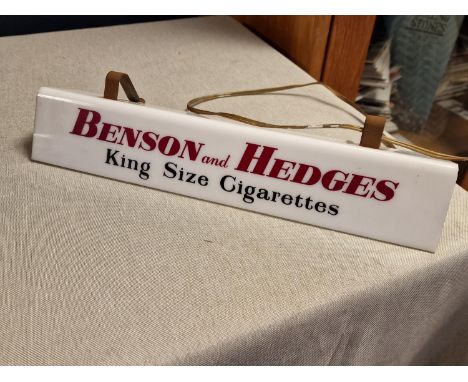 Benson &amp; Hedges Light Up Advertising Sign - 30cm long - Tobacciana Interest