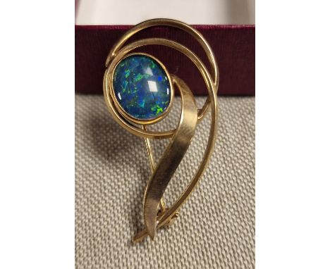 9ct Gold &amp; Opal Pendant, 3.65g