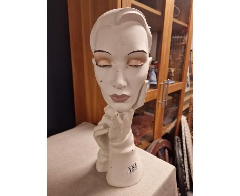 Christian Dior Mannequin Vintage French Fashion Designer Milliner's Bust Model - 46.5cm high - possibly an Adele Roostein (Ne