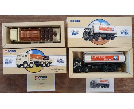 Corgi Classics Die Cast Set of Five Lorries (some limited editions), comprising Foden Milk Tanker, Scammell Websters Scarab, 