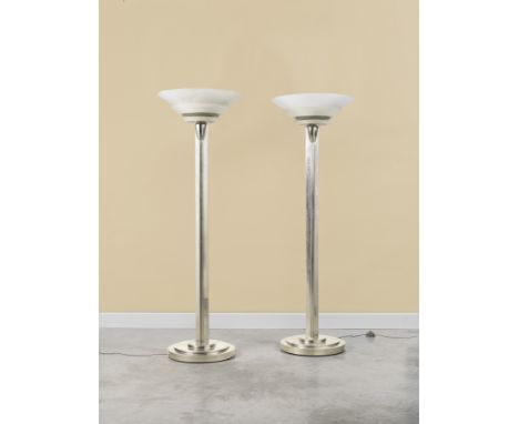 JEAN PERZEL (1892-1986)Paire de lampadaires mod. '32'Création en 1929Edition Ateliers Jean PerzelEstampille de l'éditeurLaito