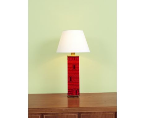 PIERO FORNASETTI (1913-1988)Lampe à poser mod. 'Castello'Création circa 1960Edition Fornasetti MilanoEtiquette de l'éditeurLa