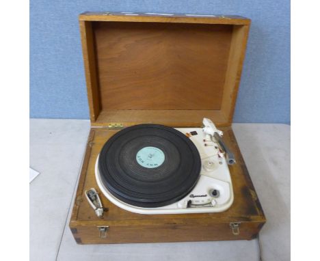 A Garrard Model 4HF record player in wooden case