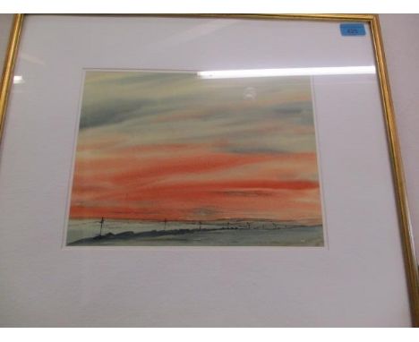 Mixed framed pictures including three Stephen Smith watercolours, 22" x 18", 22" x 15", 21" x 17 1/2", a 1945 tapestry and tw