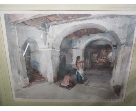 A Russell Flint print entitled 'Unseen target' signed to the lower right corner 24" x 19" framed 