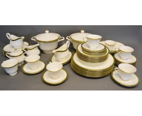 A Wedgwood Chester Pattern Dinner and Tea Service comprising covered tureens, plates, cups and saucers and dishes 