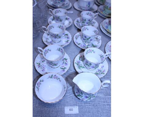 A Queen Anne bone china tea service 'Lochinvar' 