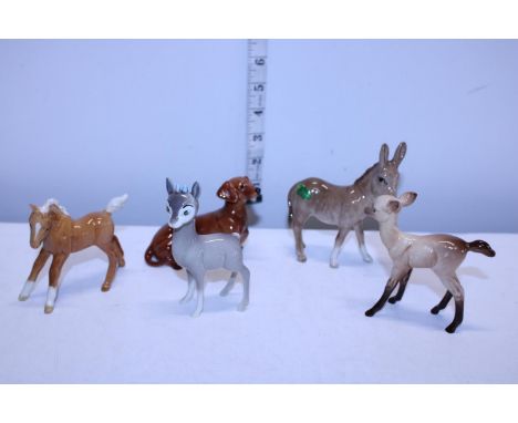 A selection of small Beswick animals 